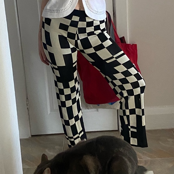 Paloma Wool Puerto Checkered Pants - black and white colour way - Picture 4 of 5
